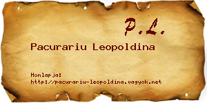 Pacurariu Leopoldina névjegykártya